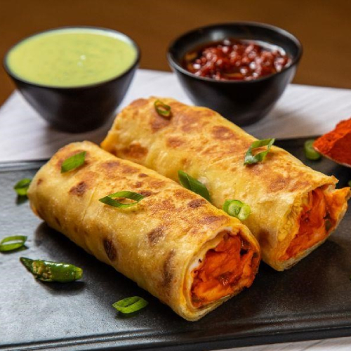 BUTTER CHICKEN FRANKIE. 