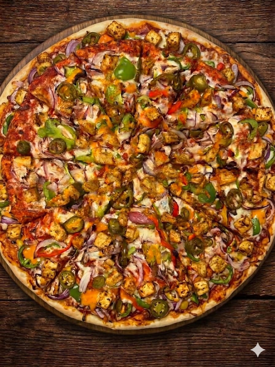 FLAME KISSED CHICKEN PIZZA 